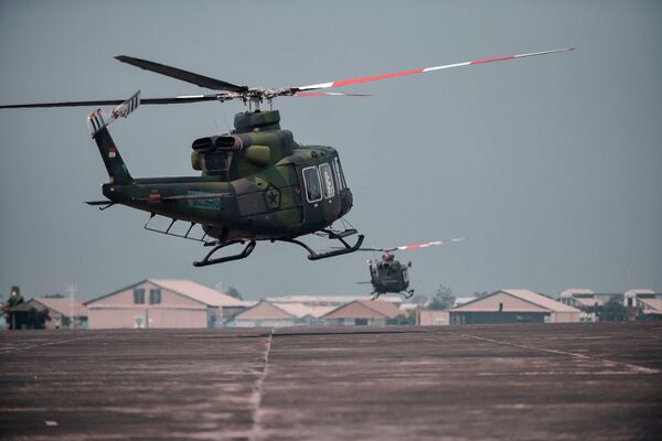 PTDI announced on 21 July that it has handed over two more Bell 412EPI helicopters to the Indonesian Army as part of a contract for nine such rotorcraft signed in December 2018. (PTDI)