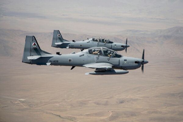 All of the AAF's aircraft, including its A-29 Super Tucanos, are being overtaxed owing to an increase in close air support operations as well as ISR and aerial resupply missions now that the ANDSF largely lack US air support, according to a 29 July report by the SIGAR. (USAF 438th Air Expeditionary Wing)