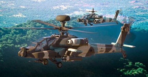 A CGI showing two AH-64E Apache Guardian helicopters in Australian Army livery. The US State Department has approved a potential USD3.5 billion FMS to Australia of 29 AH-64Es along with related equipment and services.