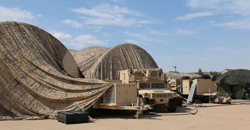 The US Army command post during Joint Warfighting Assessment (JWA) 21 at Fort Carson, Colorado, which was the culmination of testing for CPCE Increment 1.