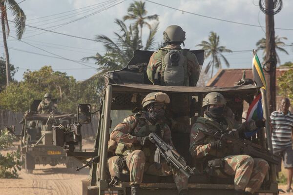 South Africa special forces in Pemba on 5 August. (Alfredo Zuniga/AFP via Getty Images)