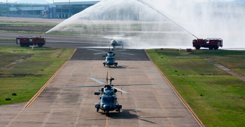 Three Dhruv ALH Mk III helicopters were inducted into the INAS 322 Dega Flight squadron under the IN's Eastern Naval Command in a ceremony held on 7 June at INS Dega.