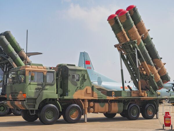 Chinese enterprises CETC and CASIC have announced an agreement to deepen co-operation. In the past the two groups have collaborated on programmes including CASIC's HQ-22 surface-to-air missile (pictured). (Janes/Kelvin Wong)