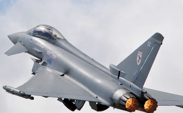 Having earlier intended to retain 24 of its Tranche 1 Typhoons out to 2040, the UK will now retire them in 2025 with more than half of their airframe hours remaining. (Janes/Patrick Allen)
