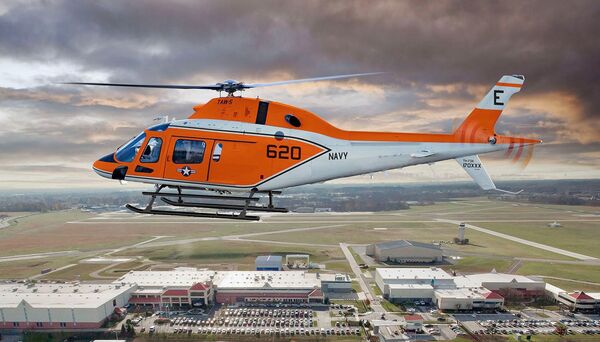 The first of up to 130 TH-73A training helicopters was delivered to the US Navy on 10 June. (Leonardo)