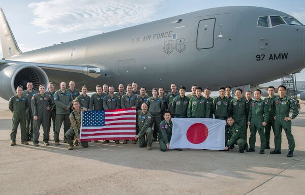 Japanese airmen have joined their US counterparts for KC-46A training at Altus AFB, ahead of the commencement of aircraft deliveries later in the year. (US Air Force)