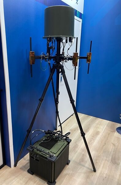 SPX CommTech 953 COMINT receiver, displayed at DSEI 2023, can support counter-unmanned aircraft system activities and operates over low-bandwidth and intermittent networks.