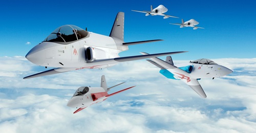 Aeralis showcased its new revised design concept for its modular jet at DSEI 2023.