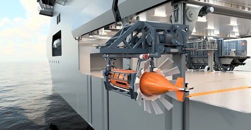 The mission bay handling system enables the launch and recovery of both manned and unmanned craft with a vast range of hull types and propulsion configurations from both sides of the ship.