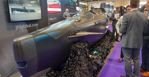 A production model of Shadow Seal was displayed in public for the first time at the DSEI 2023 exhibition in London.