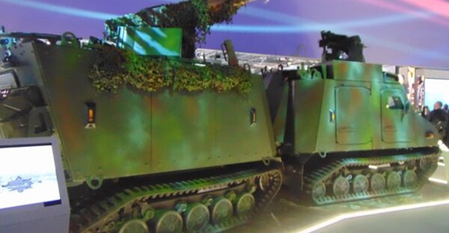 BAE Systems unveiled a manoeuvre short-range air defence variant of the BvS-10 all-terrain vehicle at DSEI 2023.