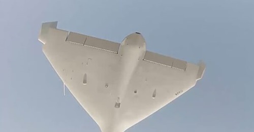 A still from the trailer for the documentary shows a jet-powered version of the Shahed-136 being launched.