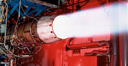 Seen in a test rig, the RM12 engine that powers the Gripen C/D is to be upgraded by GKN Aerospace.