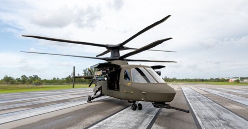 Sikorsky's Raider X prototype at the company's West Palm Beach, Florida factory, in September 2023.