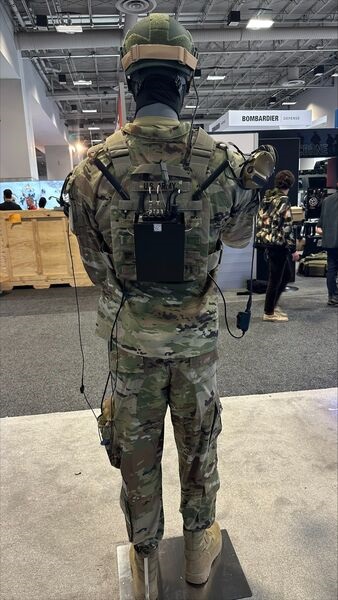A prototype version of General Micro Systems' Extended Manpack X9 variant, being demonstrated at AUSA 2023, Washington, DC.