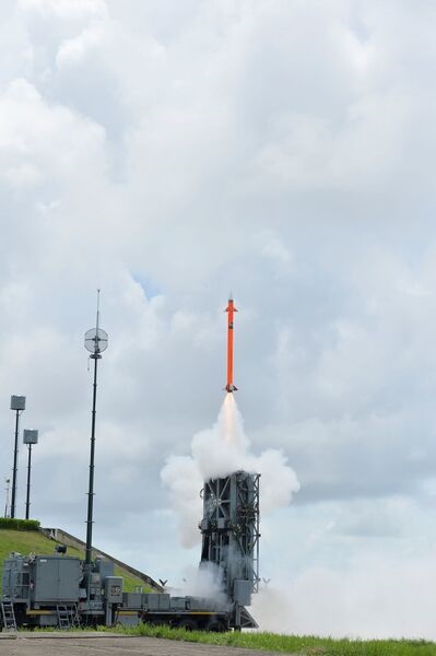 The MRSAM system (pictured above) can intercept multiple targets at ranges up to 70 km.