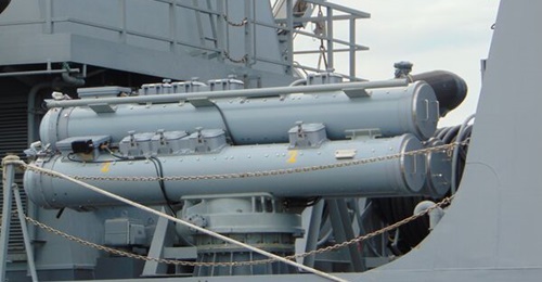 The torpedo launching system on BRP 
        
        . The ship deployed a torpedo as part of Exercise 'Sama Sama' 2023 with the US Navy on 10 October.