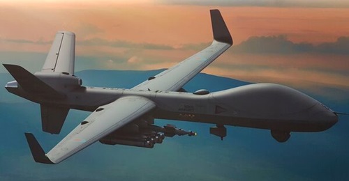 An artist's rendering of the Protector RG1 UAV in 31 Squadron markings.