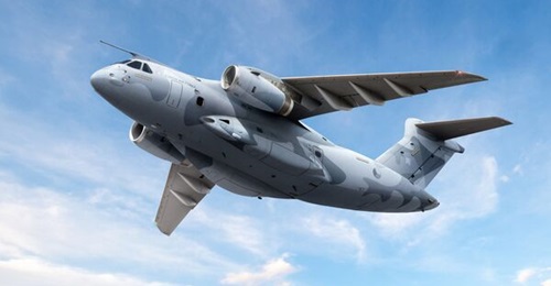 An artist's impression of the KC-390 in Czech national livery.