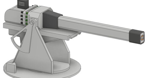 A 3D diagram of Japan's EM railgun.