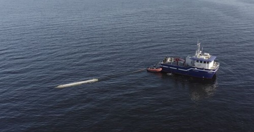 Sea trials of the first Hugin Endurance in progress.