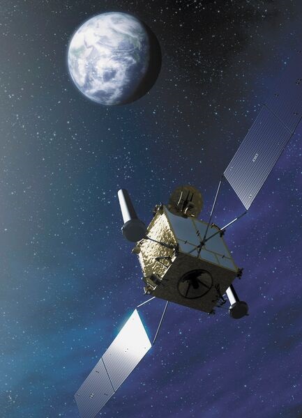 The Bundeswehr aims to operate a multi-orbit satcom space architecture comprising its future MEO constellation and GEO spacecraft as well as through utilising LEO services from its partners. Pictured is one of the current GEO COMSATBw spacecraft.