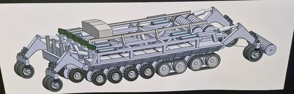 Conceptual drawing of the ABBS Dragon mine-clearing UGV presented at FAVS 2023.
