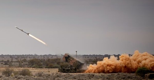 The National Advanced Surface-to-Air Missile System - pictured above firing an AIM-120 Advanced Medium-Range Air-to-Air Missile at Woomera Test Range in South Australia in mid-November - provides air defence against a variety of aerial threats, includi...