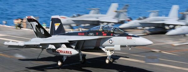 USN Secretary Carlos Del Toro touted the EW capabilities of the EA-18G Growlers.