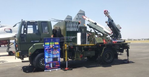 The SAMAR air-defence system - as seen at Aero India 2023 - uses Ashok Leyland vehicle mounted with refurbished R-73E missiles on rail launchers.