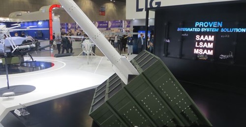 LIG Nex1 displayed a mock-up of its LAMD system at the DX Korea defence show in 2022. The missile is 165 mm in diameter and will intercept targets at a maximum firing range of 7 km and at an altitude of 5 km.