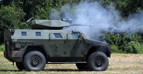 Serbia is procuring equipment including 81 Miloš II 4×4 multi-purpose armoured combat vehicles (pictured during a live-firing demonstration at the Nikinci testing range on 18 July 2023).