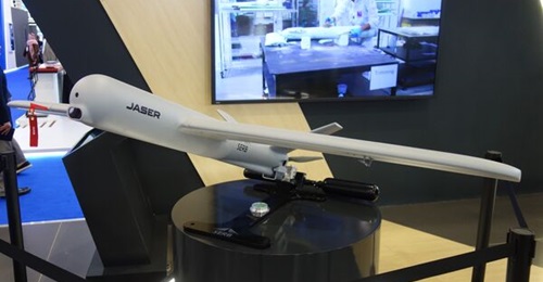 The Serb Jaser was displayed on its pneumatic launcher at the World Defense Show.