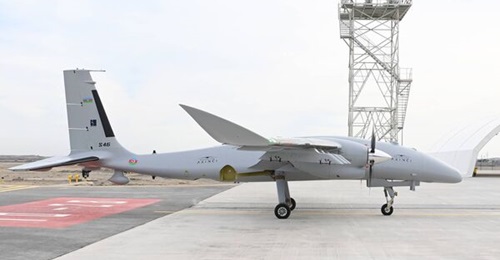 The Baykar Bayraktar Akinci UAV that was unveiled on 9 February.