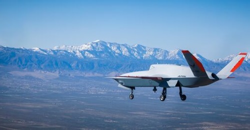 The XQ-67A in flight (location unknown).