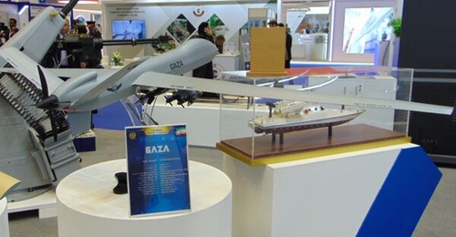 The Gaza UAV scale model displayed at DIMDEX 2024.