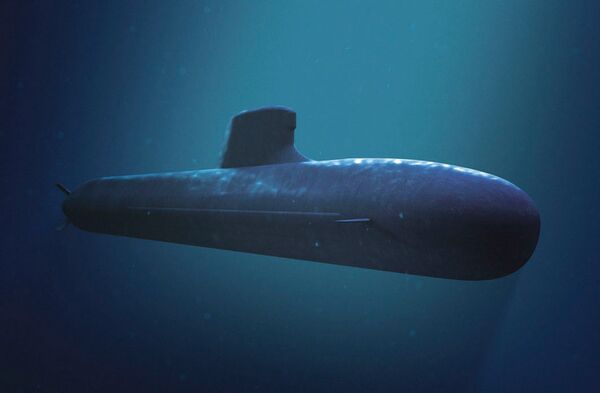 An artist‘s impression of a future Attack-class submarine for the RAN. (Commonwealth of Australia)