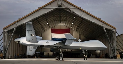 One of four Reaper UAVs now operated by the RNLAF. As well as doubling its fleet to eight, the Netherlands plans to upgrade its Reapers with a raft of enhanced capabilities.