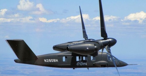 A V-280 Valor in flight. Bell is modifying the V-280 and pairing it with the V-247 drone to compete for the US Navy's Future Vertical Lift-Maritime Strike programme.