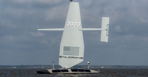 Saildrone has partnered with Thales Australia to enhance the capabilities of its Surveyor-class USVs (pictured) by equipping them with Thales Australia's BlueSentry thin-line fibre-optic towed array.