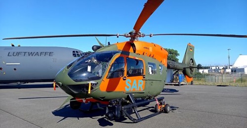 A German Army H145 LUH SAR, displayed at ILA 2022.