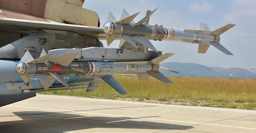 The Python-5 air-to-air missile mounted on the external stores of an Israel Air Force F-16I multirole combat aircraft.