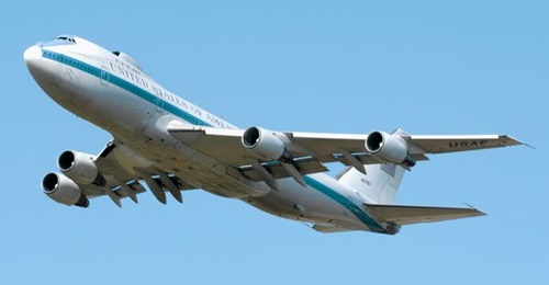 One of four Boeing E-4Bs, which SAOC is intended to replace.