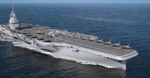 An artist's impression of the French Navy's PA-NG next-generation carrier.