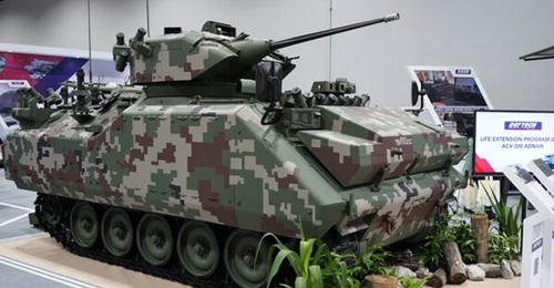 The upgraded ACV-300 - pictured above from the DSA 2024 exhibition - is fitted with a new-generation remote-controlled weapon system with a close-range surveillance system, auxiliary power unit, air conditioning system, automatic fire suppression syste...