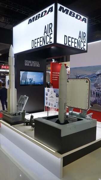 MBDA showcased the scale models of its Enhanced Modular Air Defence Solutions and VL MICA New Generation system at the DSA 2024 exhibition.
