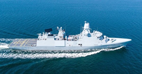 Royal Danish Navy frigate HDMS 
        
         (pictured in October 2021) was deployed to the Red Sea from February-April 2024.