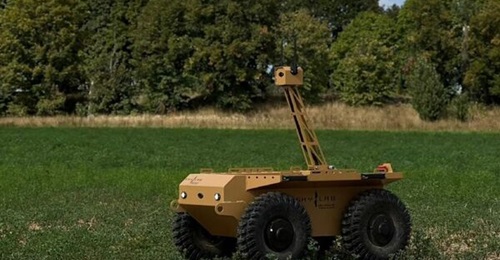 The Sirko-S1 modular UGV developed by Ukrainian company SkyLab is designed to support resupply, medevac, reconnaissance, and mining operations. Its dimensions are 1100×800×500 mm with a maximum speed of up to 7.5 m/s.