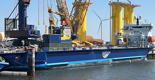 The Dutch MoD has leased a second ro-ro ship, named MV 
        
        , which will be operated by the RNLN to secure strategic transport on a more permanent basis.