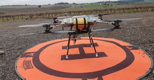 Aeronautics Systems' hybrid-propulsion Octoper H mulitrotor UAV.